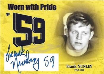 2002 TK Legacy Michigan Wolverines - Worn with Pride Autographs #JN59 Frank Nunley Front