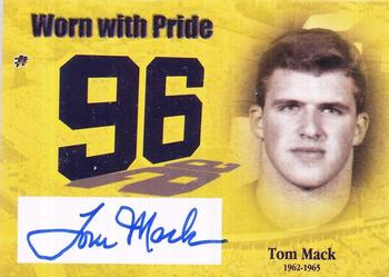 2002 TK Legacy Michigan Wolverines - Worn with Pride Autographs #JN96 Tom Mack Front
