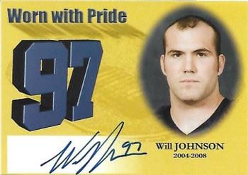 2002 TK Legacy Michigan Wolverines - Worn with Pride Autographs #JN97 Will Johnson Front