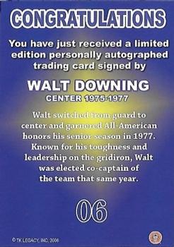 2002 TK Legacy Michigan Wolverines - All Americans Autographs #6 Walt Downing Back