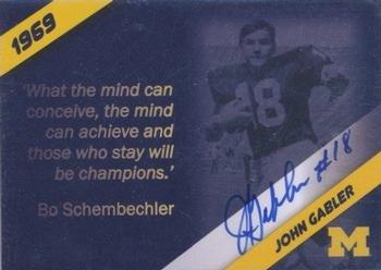 2002 TK Legacy Michigan Wolverines - 1969 Autographs #1969D John Gabler Front
