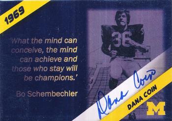 2002 TK Legacy Michigan Wolverines - 1969 Autographs #1969E Dana Coin Front