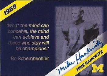 2002 TK Legacy Michigan Wolverines - 1969 Autographs #1969F Mike Hankwitz Front