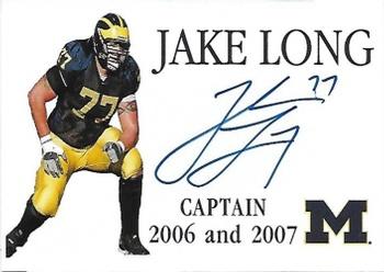 2002 TK Legacy Michigan Wolverines - Captains Autographs #CP1 Jake Long Front