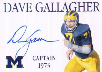 2002 TK Legacy Michigan Wolverines - Captains Autographs #CP3 David Gallagher Front
