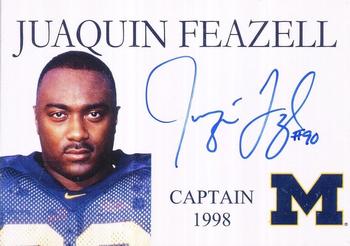2002 TK Legacy Michigan Wolverines - Captains Autographs #CP10 Juaquin Feazell Front