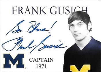 2002 TK Legacy Michigan Wolverines - Captains Autographs #CP11 Frank Gusich Front