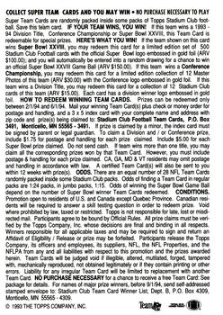 1993 Stadium Club - Super Teams #NNO San Diego Chargers Back