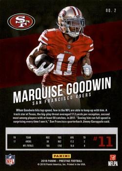 2018 Panini Prestige - Xtra Points Blue #2 Marquise Goodwin Back