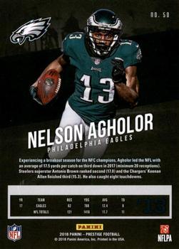 2018 Panini Prestige - Xtra Points Green #50 Nelson Agholor Back