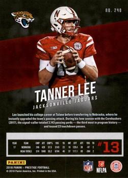 2018 Panini Prestige - Xtra Points Green #240 Tanner Lee Back