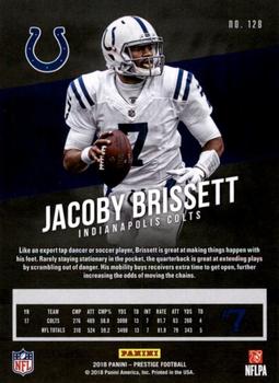 2018 Panini Prestige - Xtra Points Red #128 Jacoby Brissett Back