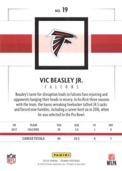 2018 Panini #19 Vic Beasley Jr. Back