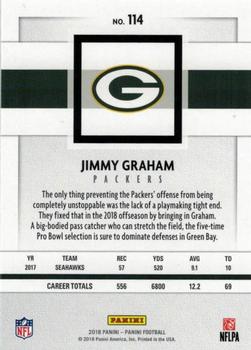 2018 Panini #114 Jimmy Graham Back