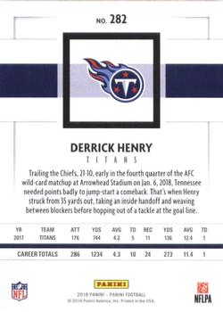 2018 Panini #282 Derrick Henry Back