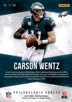 2018 Panini Prestige - Stars of the NFL #ST-CW Carson Wentz Back