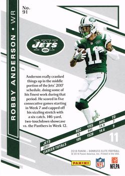 2018 Donruss Elite - Red #91 Robby Anderson Back