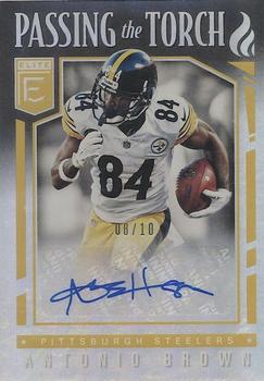 2018 Donruss Elite - Passing the Torch Signatures Doubles #PTD-BS Antonio Brown / JuJu Smith-Schuster Front