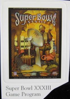 2000 Dorling Kindersley QB Club Stickers #NNO Super Bowl XXXII Program Front