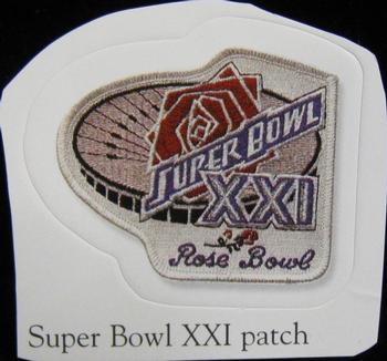 2000 Dorling Kindersley QB Club Stickers #NNO Super Bowl XXI Patch Front