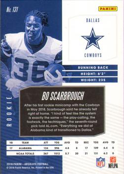 2018 Panini Absolute #131 Bo Scarbrough Back