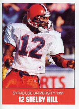 1991 Syracuse Orangemen Program Cards #16 Shelby Hill Front