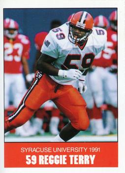 1991 Syracuse Orangemen Program Cards #25 Reggie Terry Front