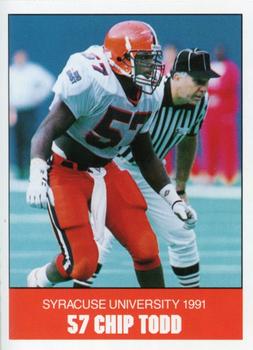 1991 Syracuse Orangemen Program Cards #28 Chip Todd Front