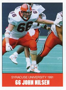 1991 Syracuse Orangemen Program Cards #35 John Nilsen Front