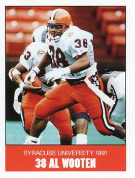 1991 Syracuse Orangemen Program Cards #36 Al Wooten Front