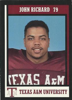 1992 Texas A&M Aggies #16 John Richard Front
