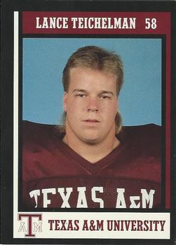 1992 Texas A&M Aggies #33 Lance Teichelman Front