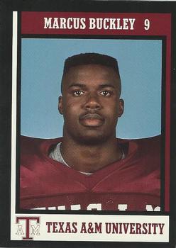 1992 Texas A&M Aggies #34 Marcus Buckley Front