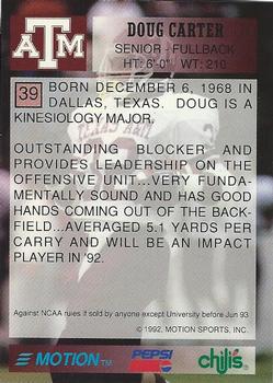 1992 Texas A&M Aggies #39 Doug Carter Back