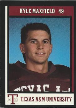 1992 Texas A&M Aggies #44 Kyle Maxfield Front