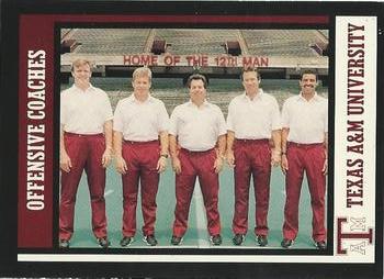 1992 Texas A&M Aggies #53 Offensive Coaches Front
