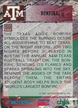 1992 Texas A&M Aggies #59 Bonfire Back
