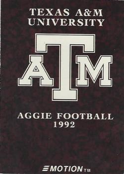 1992 Texas A&M Aggies #NNO Logo Front Front