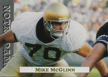 1992 Notre Dame Fighting Irish #39 Mike McGlinn Front