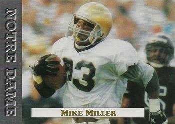 1992 Notre Dame Fighting Irish #40 Mike Miller Front