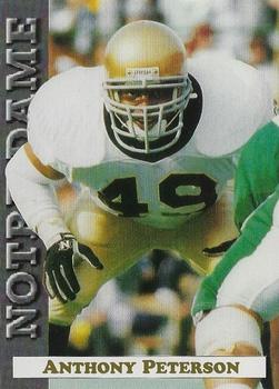 1992 Notre Dame Fighting Irish #50 Anthony Peterson Front