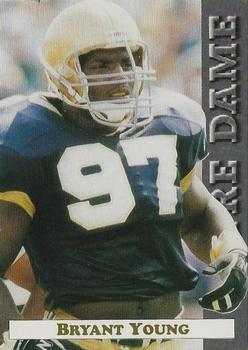 1992 Notre Dame Fighting Irish #59 Bryant Young Front