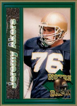 1993 Notre Dame Fighting Irish #NNO Jeremy Akers Front