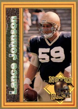1993 Notre Dame Fighting Irish #NNO Lance Johnson Front