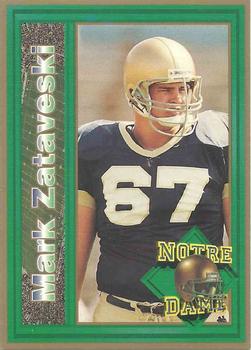 1993 Notre Dame Fighting Irish #NNO Mark Zataveski Front