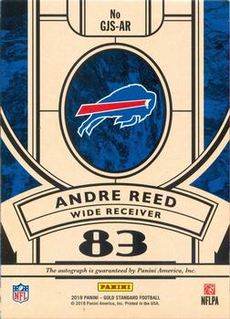 2018 Panini Gold Standard - Gold Jacket Signatures #GJS-AR Andre Reed Back