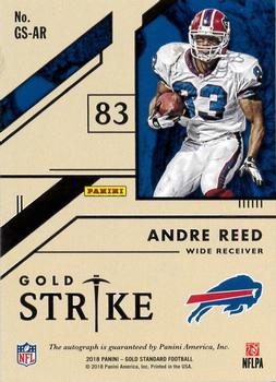 2018 Panini Gold Standard - Gold Strike #GS-AR Andre Reed Back
