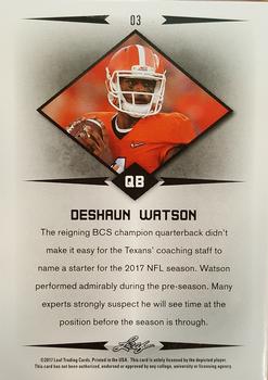 2017 Leaf #03 DeShaun Watson Back