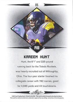 2017 Leaf #05 Kareem Hunt Back