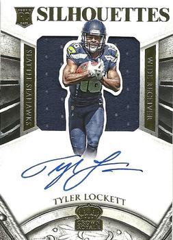 2015 Panini Crown Royale - Rookie Silhouettes Signatures Gold #240 Tyler Lockett Front